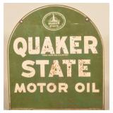 Double-Sided Tombstone Quaker State Oil Sign