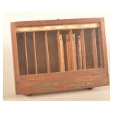 Great Oak & Glass Lufkin Ruler Display Cabinet