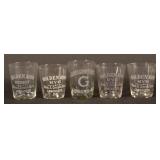 Five Charles A. Grove Lancaster, PA Shot Glasses