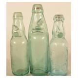 Antique George Kiehl Codd-Neck Soda Bottles