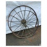 Large Iron Wagon Wheel