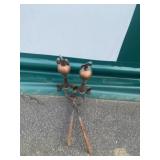 Cast Iron Andirons with Eagle Finials