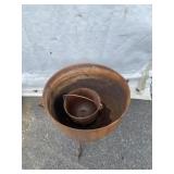 Two Cast Iron Cauldrons with Handles