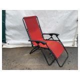 Red Folding Zero Gravity Recliner Chair