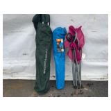 3 Folding Camp Chairs With Carry Bags