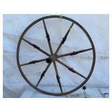 Wood Wagon Wheel with Iron Fitting