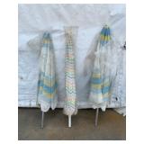 3 Metal-Framed Patio Umbrellas