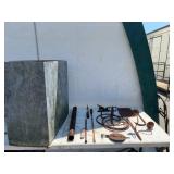 Metal Hardware and Large Metal Bin