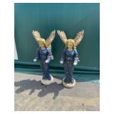 Painted Angel Statues with Wings