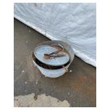 Galvanized Metal Tub with Lid and Scrap