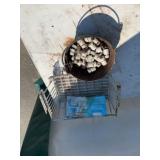 At Home Medium Under Shelf Basket with Metal/