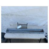 Galvanized Metal Trough and Wire Baskets