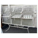 Metal Patio Table and Four Armchairs Set