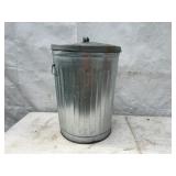 Galvanized Steel Trash Can With Lid