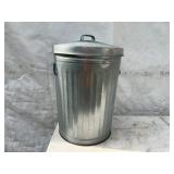 Galvanized Metal Trash Can With Lid