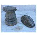 Two Concrete Garden Sculptures
