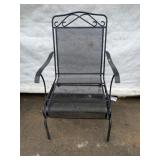 Black Metal Mesh Patio Chair