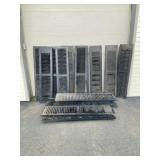 Black Painted Wood Louvered Shutters
