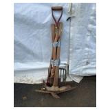 Garden Tools: Shovel, Fork, Pickaxes