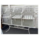 Metal Patio Table and Four Armchairs Set