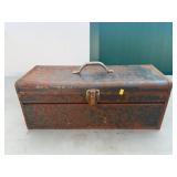 Metal Toolbox with Assorted Hardware
