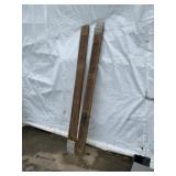 Wood and Metal Snow Skis