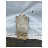 Carved Marble Grave Marker Tablet