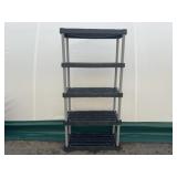 Plastic 5-Shelf Storage Rack, 73 in. T