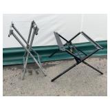 DeWalt and Gray Metal Sawhorse Stands, Pair