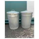 Galvanized Metal Trash Cans