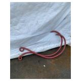 Red Iron Hay Bale Hooks