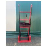 Red Metal Hand Truck with Straps