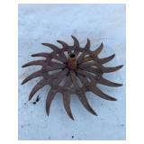 Steel Rotary Hoe Wheel Attachment 15 in. D