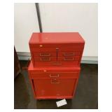Red Metal Rolling Tool Chest With Drawers