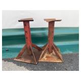 Pair Steel Adjustable Jack Stands