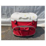 Igloo Rolling Cooler with Red Fabric Cover