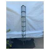 Four Green Metal Plant Supports