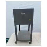 Oxford Gray Metal Utility Cart on Casters