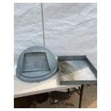 Galvanized Metal Utility Domed Cover and Tray