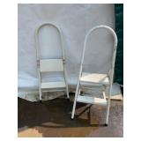 2 Cosco White Two-Step Ladders