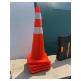 4 Orange Traffic Safety Cones