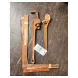 Steel Carpenter Square and Adjustable Wrench