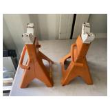 Orange Metal Jack Stands