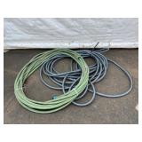 Two Garden Hoses, Green and Gray