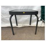 Square Glass Metal Outdoor Table