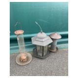 Three Outdoor Bird Feeders