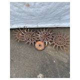 Rusty Metal Agricultural Wheels