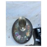 Hammered Metal Pitcher and Floral Tray
