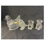 Vintage Candy Containers w/ Bird Figurine