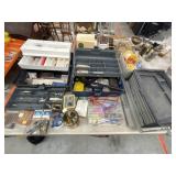 Assortment of Tackle Boxes and Fishing Tackle